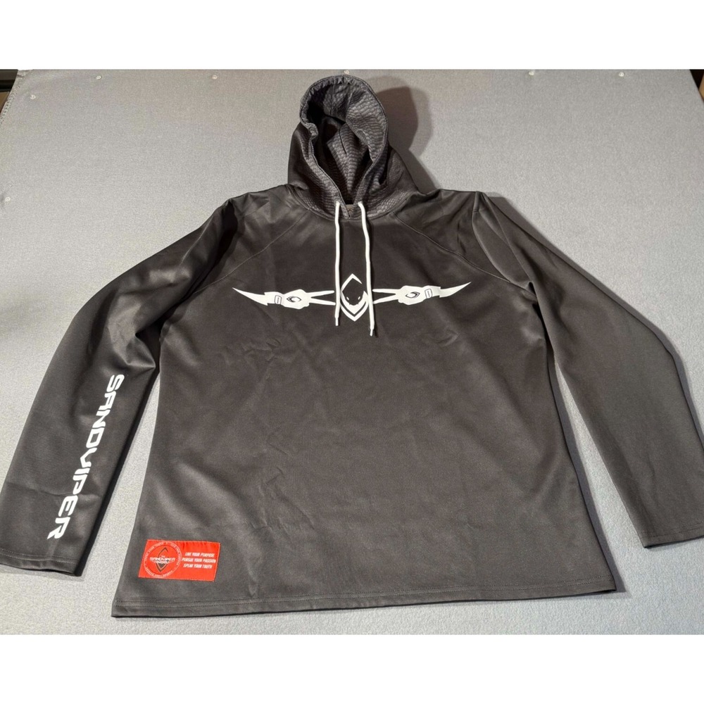 Sandviper Performance Material Athletic Hoodie Black XLarge Logo New W/ Tags NWT